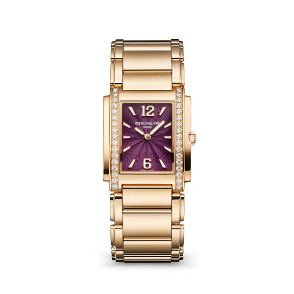 Patek Philippe Twenty~4 4910-1201R-010 Purple Lacquered Dial Rose Gold