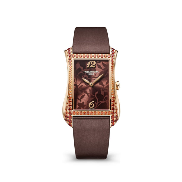 Patek Philippe Gondolo 4962-200R-001 Rose Gold Brown Dial Leather Strap