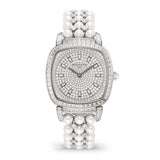 Patek Philippe Gondolo 7042-100G-010 White Gold Diamond & Akoya Pearl Bracelet Watch