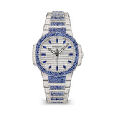 Patek Philippe Nautilus 7118-1451G-001 White Gold Diamond & Sapphire 35.2mm