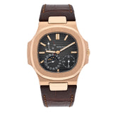 Patek Philippe Nautilus 5712R-001 40mm Rose Gold Brown Dial Leather Strap