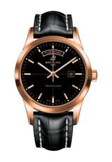 Breitling Transocean Day & Date R45310121B1P1 43mm 18k Red Gold Black Dial