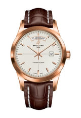 Breitling Transocean Day & Date R45310121G1P1 43mm 18k Red Gold Mercury Silver Dial