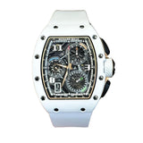 Richard Mille RM 72-01 White Ceramic Chronograph with White Strap