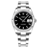 Rolex Oyster Perpetual Date 115210 34mm Black Dial Oystersteel Oyster Bracelet