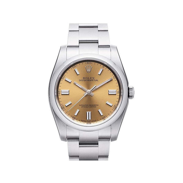 Rolex Oyster Perpetual 36 ref. 116000-0011 Yellow Gold Toned Dial Steel Watch
