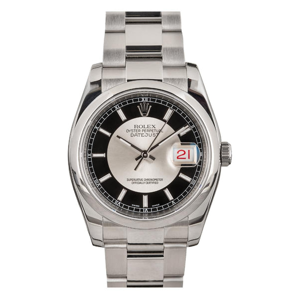 Rolex Datejust 116200 36mm Stainless Steel Tuxedo Dial