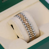 Rolex Datejust 116231 Black Roman Dial 36mm Stainless Steel and 18k Rose Gold Jubilee