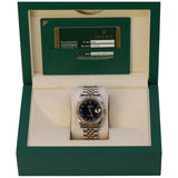 Rolex Datejust 116231 Black Roman Dial 36mm Stainless Steel and 18k Rose Gold Jubilee