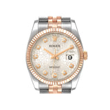 Rolex Datejust 116231 36mm Stainless Steel and 18k Rose Gold Silver Jubilee Diamond Dial