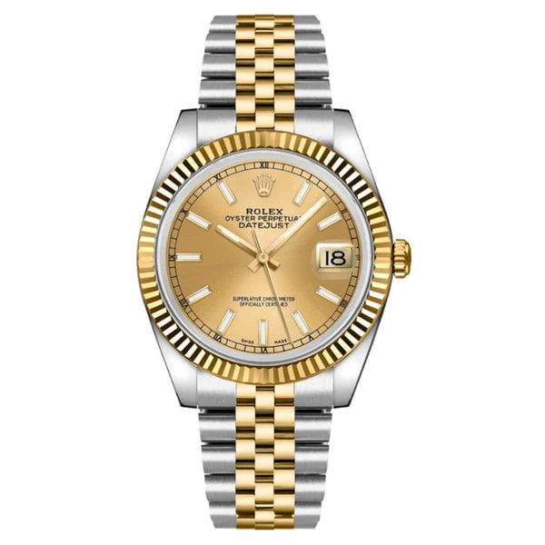 Rolex Datejust 36 Reference 116233 Champagne Dial Steel and 18k Yellow Gold Jubilee Bracelet