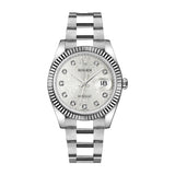 Rolex Datejust 116234 36mm Stainless Steel & 18K White Gold Silver Diamond Dial Oyster Bracelet