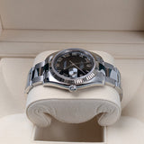 Rolex Datejust 116234 Steel and 18K White Gold 36mm Black Roman Dial Oyster Watch