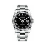 Rolex Datejust 116234 Steel and 18K White Gold 36mm Black Roman Dial Oyster Watch