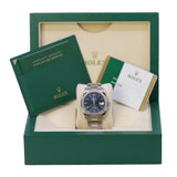 Rolex Datejust 116234 36mm Blue Stick Dial White Gold Fluted Bezel Oyster Bracelet