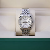 Rolex Datejust 116234 Stainless Steel & 18K White Gold 36mm Silver Diamond Dial Jubilee