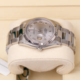 Rolex Datejust 116234 Steel and 18k White Gold 36mm Silver Roman Dial