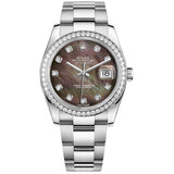 Rolex Datejust 36 Reference 116244-0019 Black Mother-of-Pearl Diamond Dial Oystersteel Oyster Bracelet