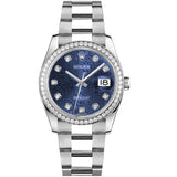 Rolex Datejust 36 116244-0021 Jubilee Blue Diamond Dial and Bezel Oyster Bracelet