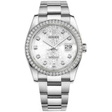Rolex Datejust 36 Reference 116244-0024 Silver Diamond Dial Oystersteel Oyster Bracelet