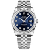 Rolex Datejust 36 Reference 116244 Blue Diamond Dial & Diamond Bezel Jubilee Bracelet