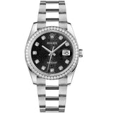 Rolex Datejust 36 Reference 116244 Oystersteel Diamond Bezel Black Jubilee Dial