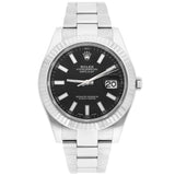 Rolex Datejust 41 Reference 116334 Black Index Dial Stainless Steel Oyster Bracelet