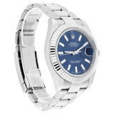 Rolex Datejust 41 Ref. 116334 Blue Index Dial Stainless Steel Oyster Bracelet Watch