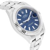 Rolex Datejust 41 Ref. 116334 Blue Index Dial Stainless Steel Oyster Bracelet Watch