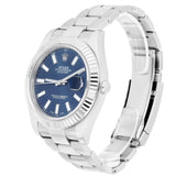 Rolex Datejust 41 Ref. 116334 Blue Index Dial Stainless Steel Oyster Bracelet Watch