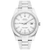 Rolex Datejust 41 Reference 116334 White Dial Stainless Steel Oyster Bracelet