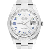 Rolex Datejust 41 Ref. 116334 Silver Dial Purple Arabic Markers Stainless Steel Oyster Bracelet