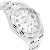 Rolex Datejust 41 Ref. 116334 Silver Dial Purple Arabic Markers Stainless Steel Oyster Bracelet