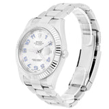 Rolex Datejust 41 Ref. 116334 Silver Dial Purple Arabic Markers Stainless Steel Oyster Bracelet