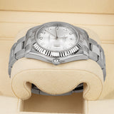 Rolex Datejust II 116334 41mm Steel Silver Diamond Dial with 18K White Gold Bezel
