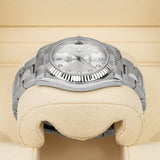 Rolex Datejust II 116334 41mm Steel Silver Diamond Dial with 18K White Gold Bezel