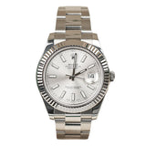 Rolex Datejust 41 Reference 116334 Silver Stick Dial Oyster Bracelet
