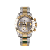 Rolex Cosmograph Daytona 116523 Grey Dial Aftermarket Diamond-Set Bracelet and Lugs 40mm