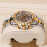 Rolex Cosmograph Daytona 116523 Grey Dial Aftermarket Diamond-Set Bracelet and Lugs 40mm