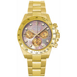 Rolex Daytona 116528-0039 Yellow Gold 40mm Black Mother-of-Pearl Diamond Dial