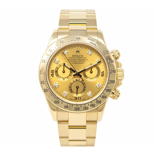 Rolex Daytona 116528 Yellow Gold 40mm Champagne Diamond Dial