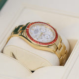 Rolex Cosmograph Daytona 116578SACO 40mm Yellow Gold Orange Sapphire Bezel Mother-of-Pearl Diamond Dial