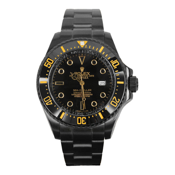 Rolex Deepsea Sea-Dweller 116660 44mm Custom Black PVD Stainless Steel Men's Watch