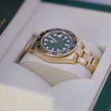 Rolex GMT-Master II 116718LN 40mm 18k Yellow Gold Green Dial