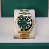 Rolex GMT-Master II 116718LN 40mm 18k Yellow Gold Green Dial