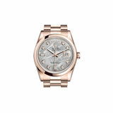 Rolex Day-Date 118205 Meteorite Diamond Dial Rose Gold President Bracelet 36mm