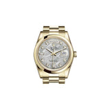 Rolex Day-Date 118208 36mm Yellow Gold Meteorite Diamond Dial President Bracelet