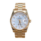 Rolex Day-Date 118238 36mm 18K Yellow Gold President Mother-of-Pearl Diamond Dial