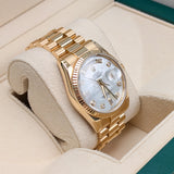 Rolex Day-Date 118238 36mm 18K Yellow Gold President Mother-of-Pearl Diamond Dial