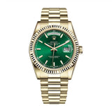 Rolex Day-Date 36 Reference 118238 Green Sunray Dial 18K Yellow Gold 36mm
